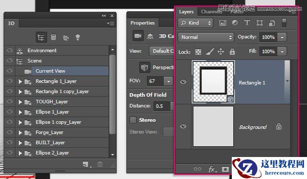 Photoshop制作3D立体效果的金属字教程