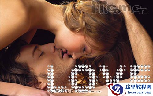 Photoshop彩色半调滤镜制作打孔文字