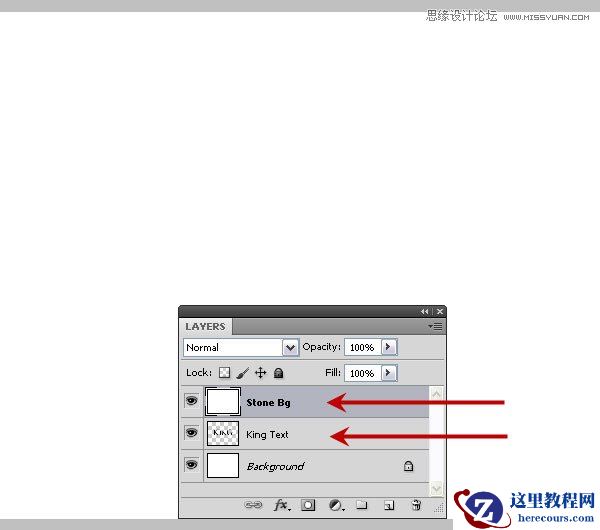 Photoshop制作花藤装饰的岩石字艺术字