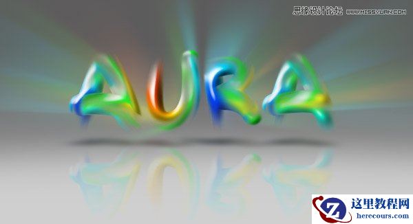 Photoshop制作绚丽风格的彩色艺术字