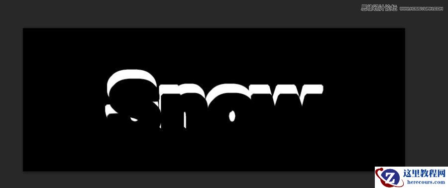 Photoshop绘制红色立体效果的积雪字