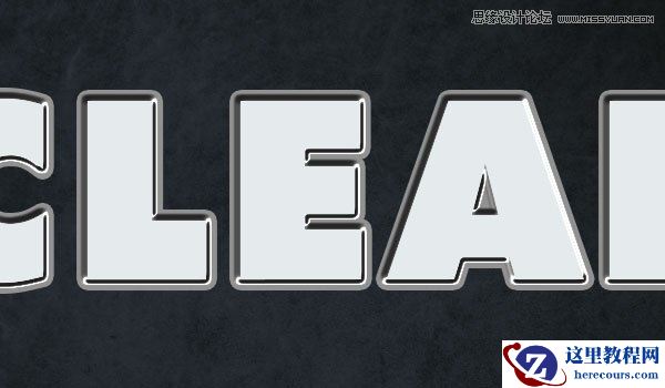 Photoshop制作银色质感的3D立体字教程