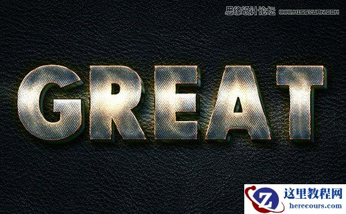 Photoshop制作金属质感的3D立体字教程