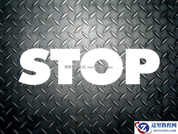 Photoshop制作抛光金属文字效果