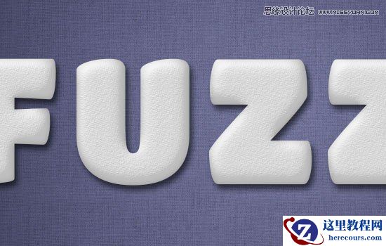 Photoshop使用图层样式制作可爱的毛巾字