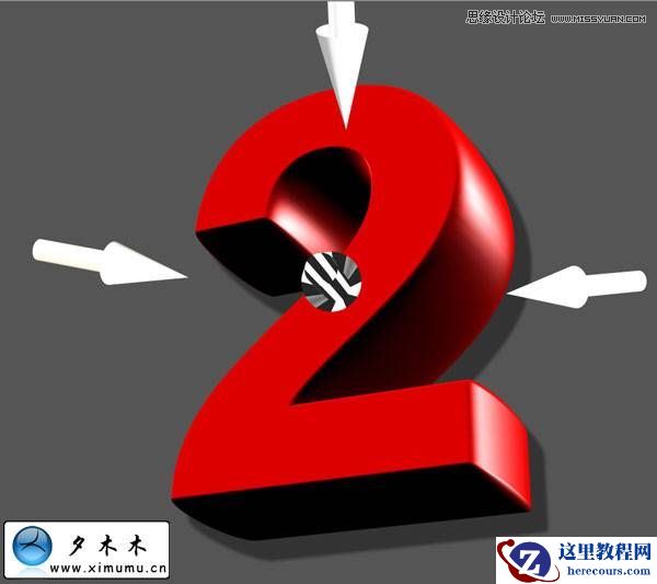 Photoshop制作3D版的2010文字特效