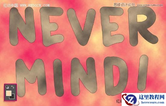 Photoshop使用滤镜制作颓废风格的描边字