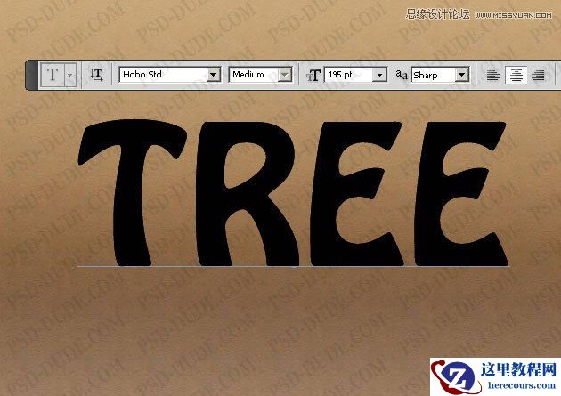 Photoshop制作超酷的树藤装饰立体字教程