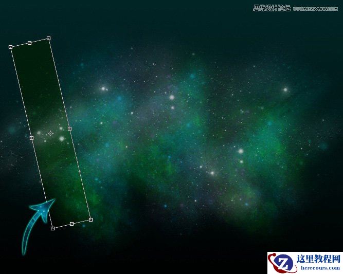 Photoshop制作星云背景抽象纹理文字效果