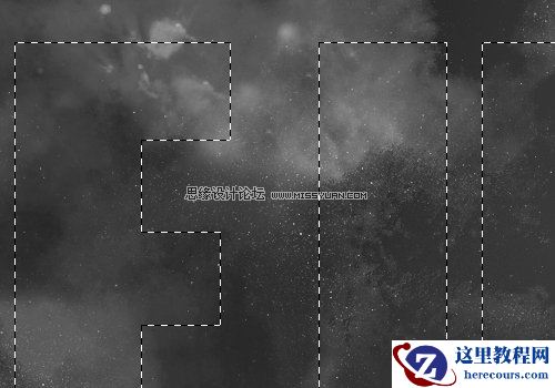 Photoshop制作眩光背景的立体字特效