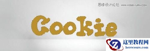 Photoshop制作可口的饼干文字特效