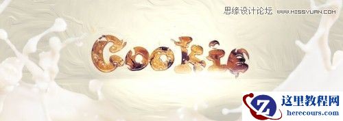 Photoshop制作可口的饼干文字特效