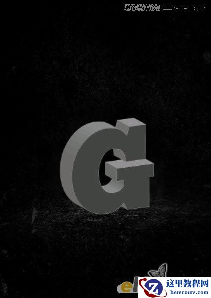 Photoshop制作抽象光线效果的绿色立体字