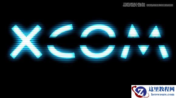 Photoshop制作蓝色扫描效果的艺术字教程