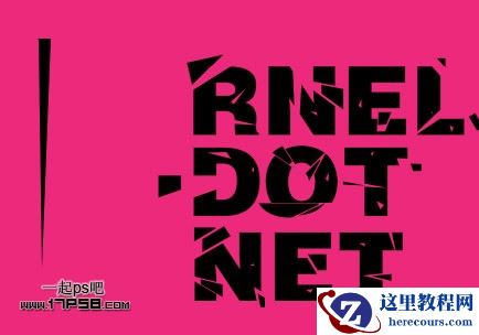 Photoshop制作逼真破碎字体效果