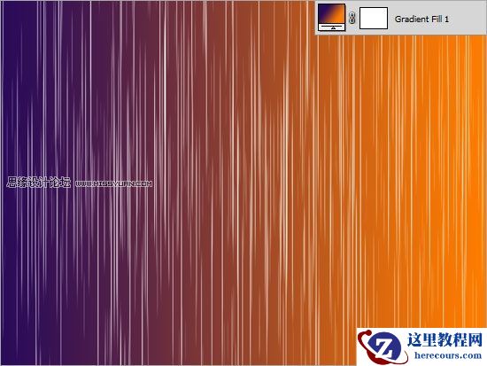Photoshop制作五彩线条背景的立体字
