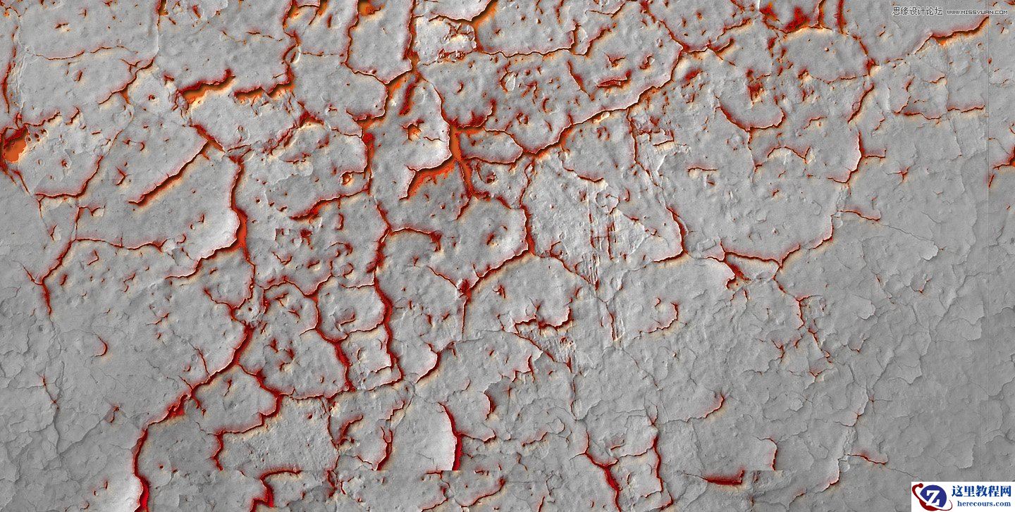 Photoshop制作裂纹熔岩风格的艺术字教程