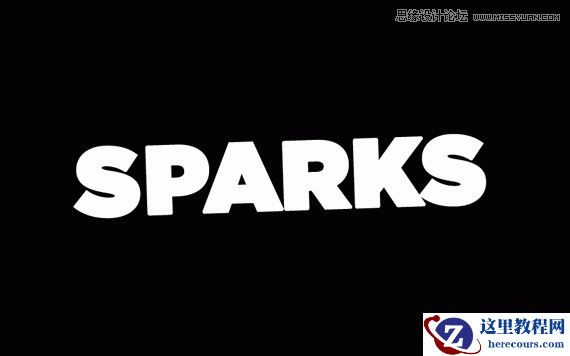 Photoshop制作切割火花效果的艺术字教程