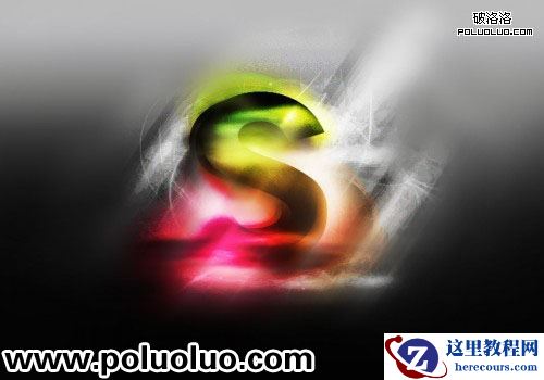 Photoshop打造超酷的立体炫彩字