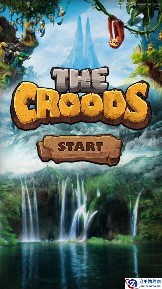 Photoshop设计岩石质感的可爱字体