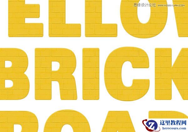 Photoshop制作金色质感的砖块艺术字教程
