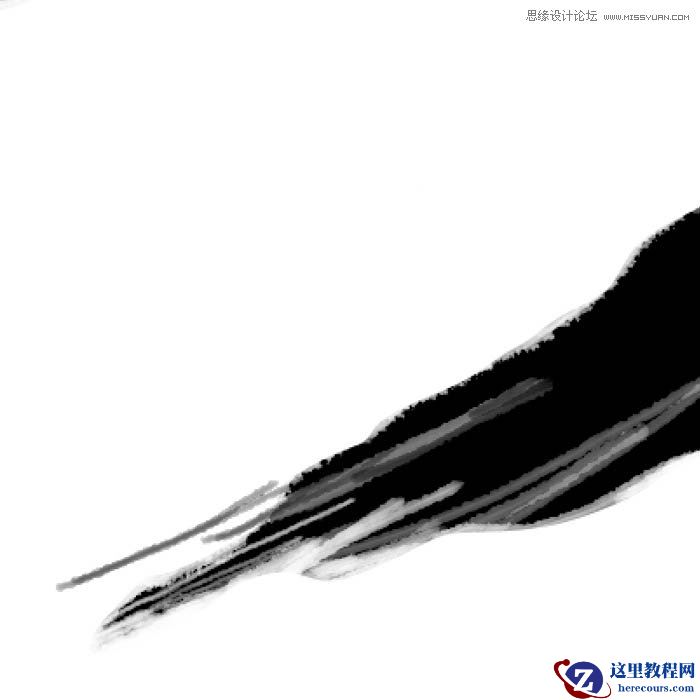 Photoshop设计逼真的水墨草书字体教程