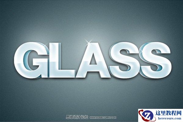 Photoshop制作3D文字金属反光效果