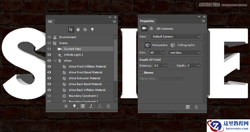 Photoshop制作复古风格的灯泡艺术字