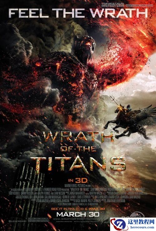 Photoshop制作诸神之怒海报艺术字教程