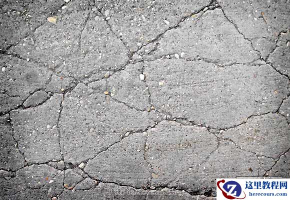 Photoshop制作混泥土字体教程