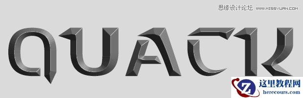 Photoshop制作科幻电影中3D字体教程