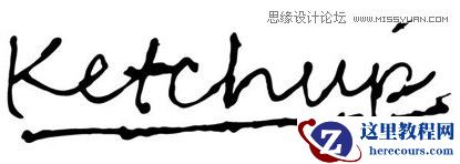 Photoshop制作超酷的番茄酱文字效果