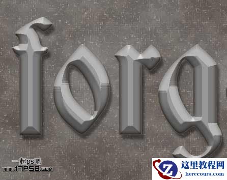 Photoshop制作破旧金属字教程