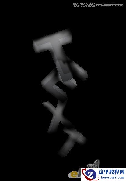 Photoshop打造水花三维金属艺术字教程