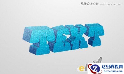 Photoshop制作暴风雪中的立体字特效