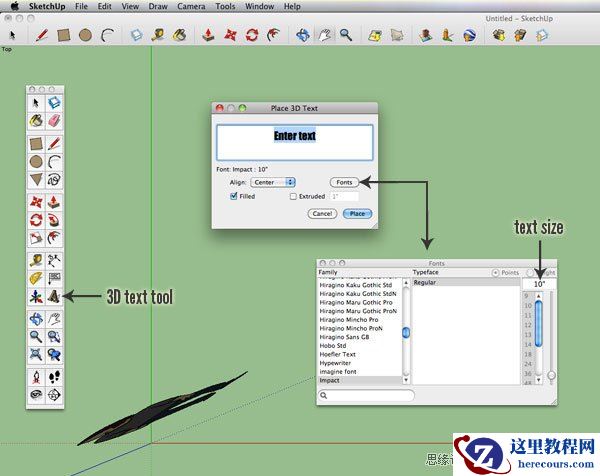 Photoshop和谷歌SketchUp创建超酷的3D立体字