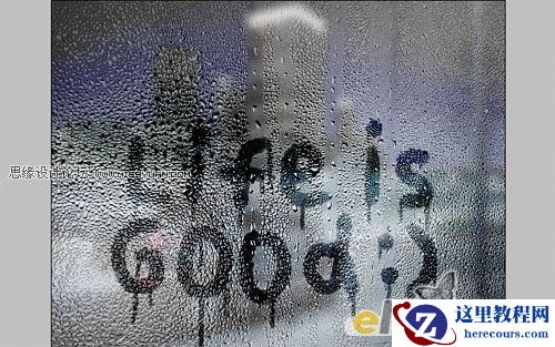 Photoshop打造玻璃窗上的潮湿文字