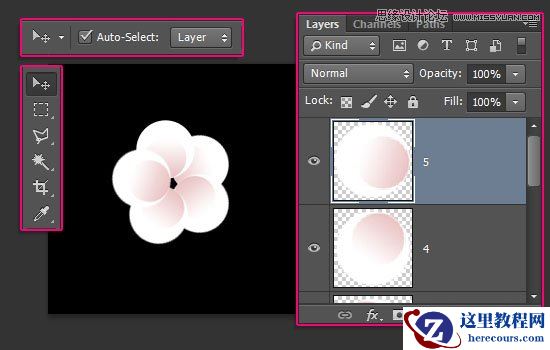Photoshop制作时尚大气的花朵艺术字教程