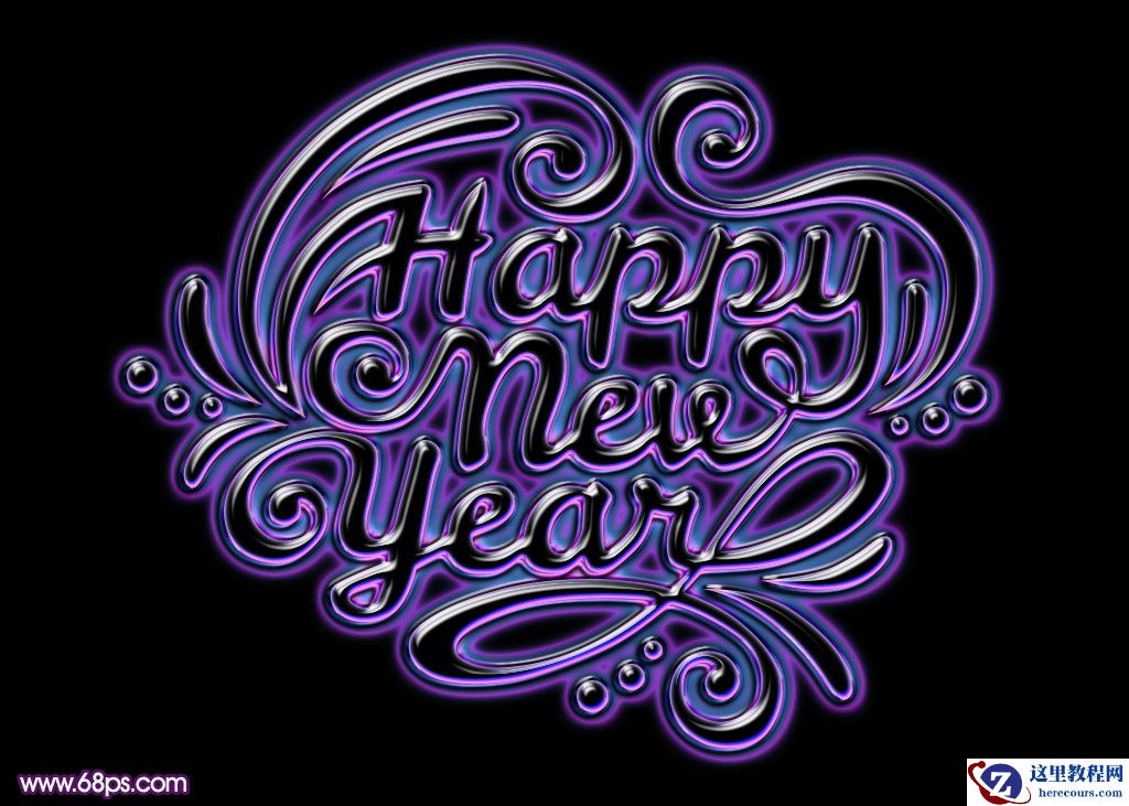 Photoshop制作圣诞节糖果艺术字教程