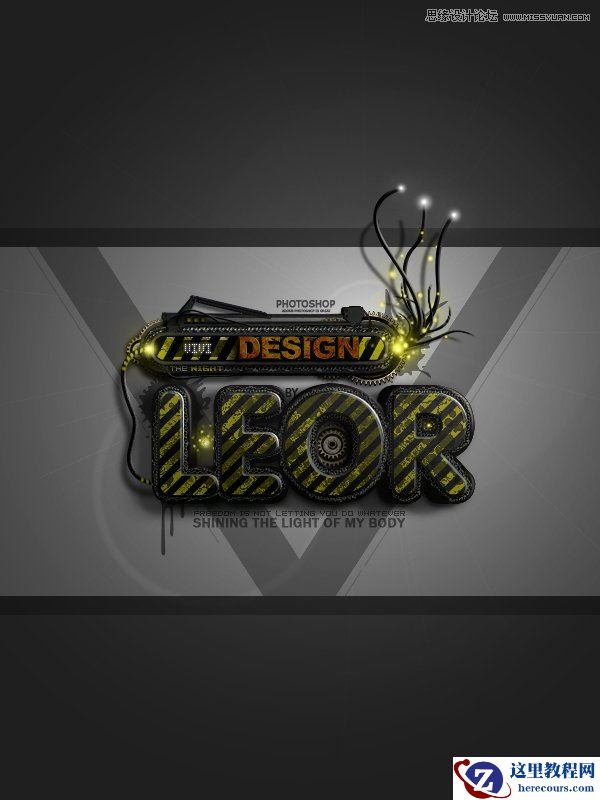 Photoshop制作颓废的立体字效果