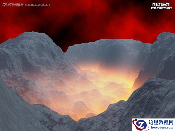 Photoshop制作逼真的火山岩浆字效果