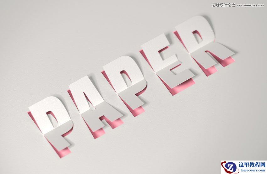Photoshop巧用3D工具制作折叠纸张字