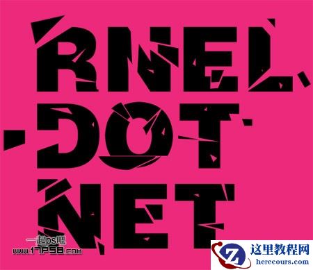 Photoshop制作逼真破碎字体效果