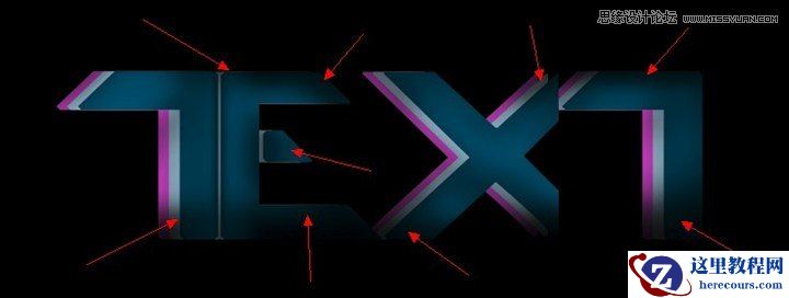 Photoshop制作抽象炫光的艺术字效果