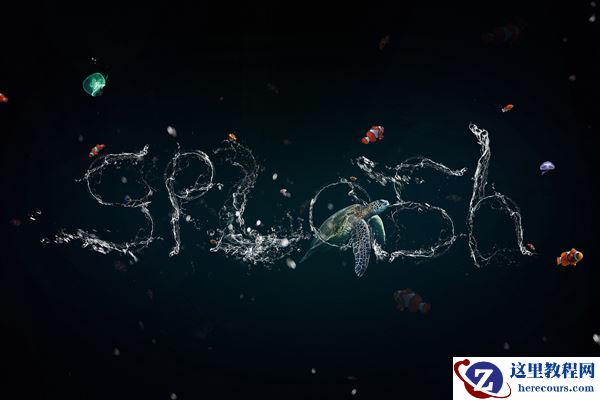 Photoshop设计迷人的液体字效果