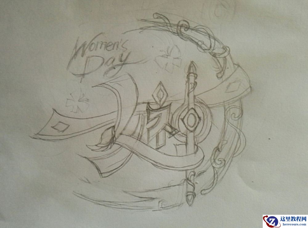 Photoshop制作金属质感的女神节艺术字