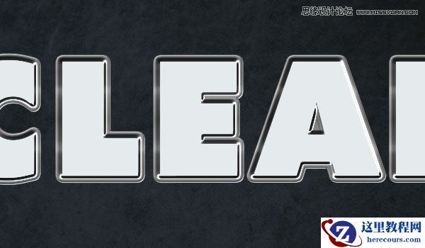 Photoshop制作银色质感的3D立体字教程