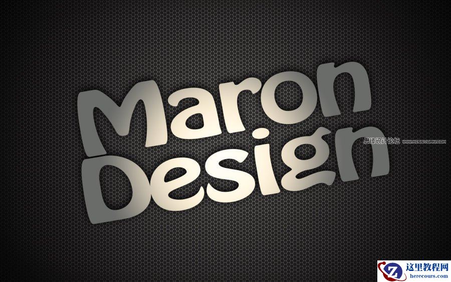 Photoshop制作白绣刚效果的金属字