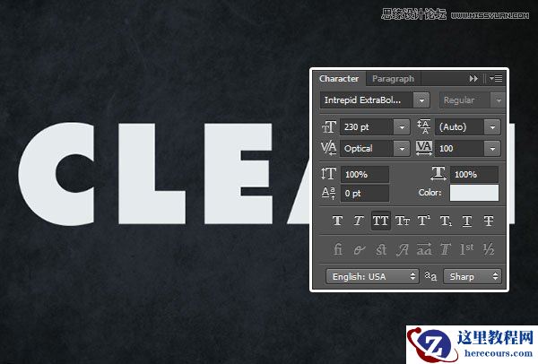 Photoshop制作银色质感的3D立体字教程