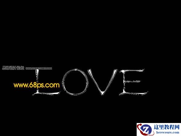 Photoshop制作超酷的爱情燃烧字教程